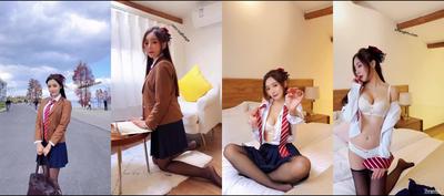 [Need Goddess ❤️Super Nuclear Bomb] Showman&quots Top Goddess &quotWang Xinyao" Latest Private Shot JK ​​Mai Uniform